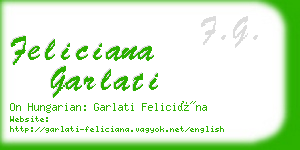 feliciana garlati business card